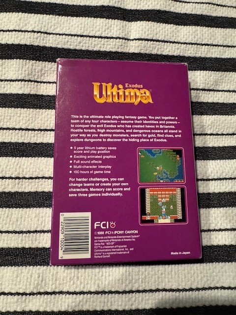 Ultima: Exodus NES – Complete – Tested – Original – All Inserts