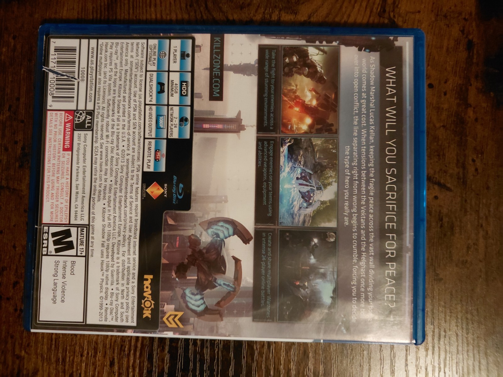 Killzone: Shadow Fall (Sony PlayStation 4, 2013) PS4