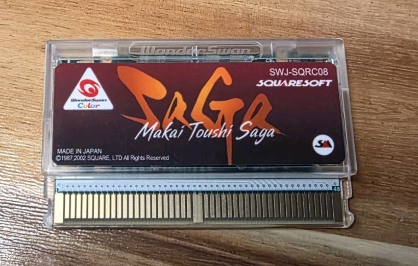 Makai Toushi SaGa Cartridge Only WonderSwan Color Bandai WS New PCB
