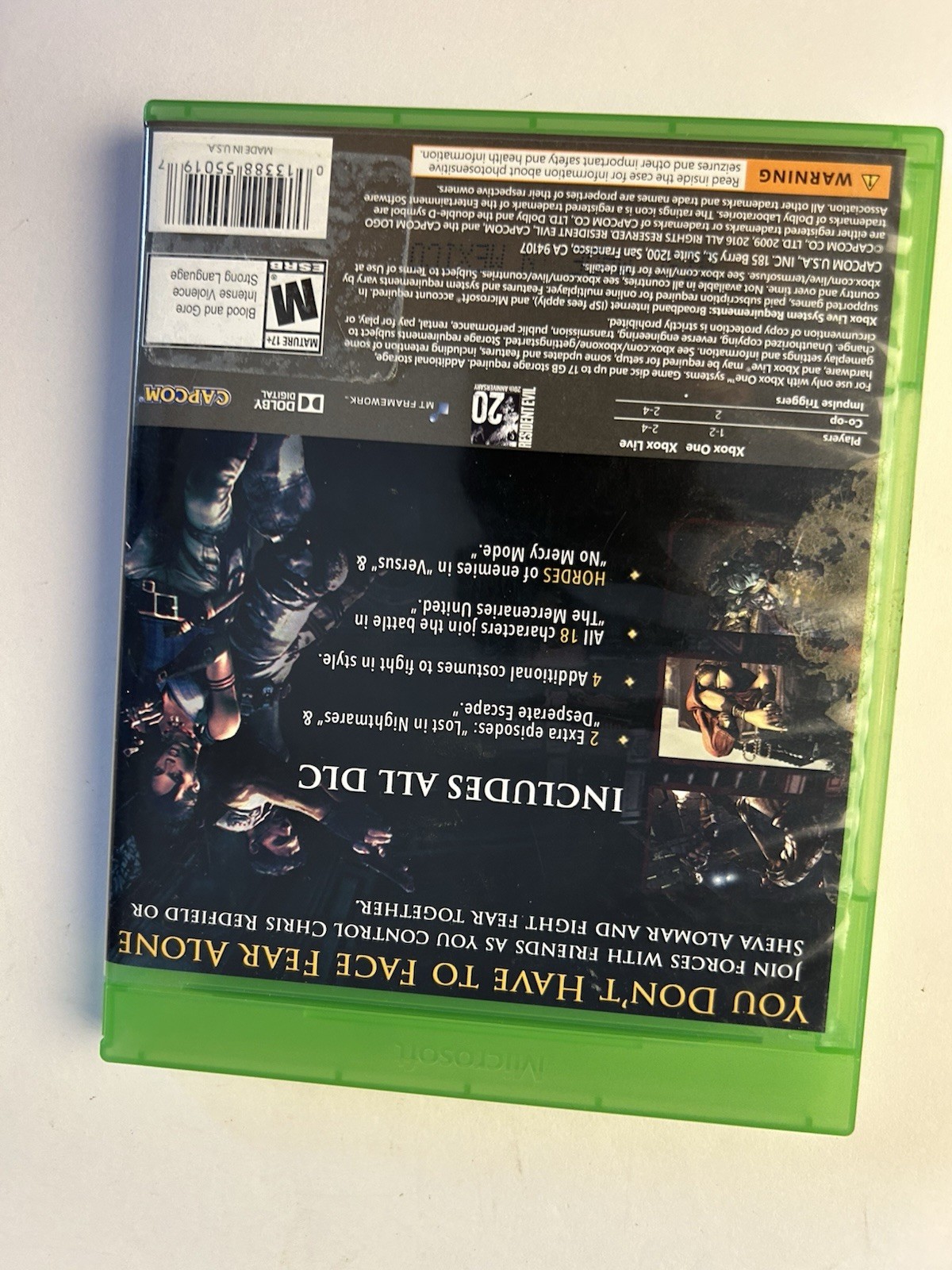 Resident Evil 5 Microsoft Xbox One 2016 Capcom