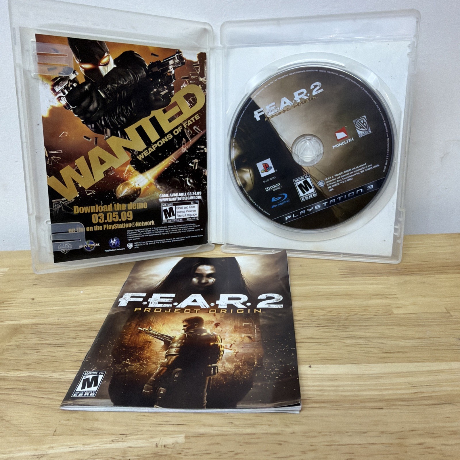 F.E.A.R. 2: Project Origin PS3, CIB, Clean Disc – Tested & Working