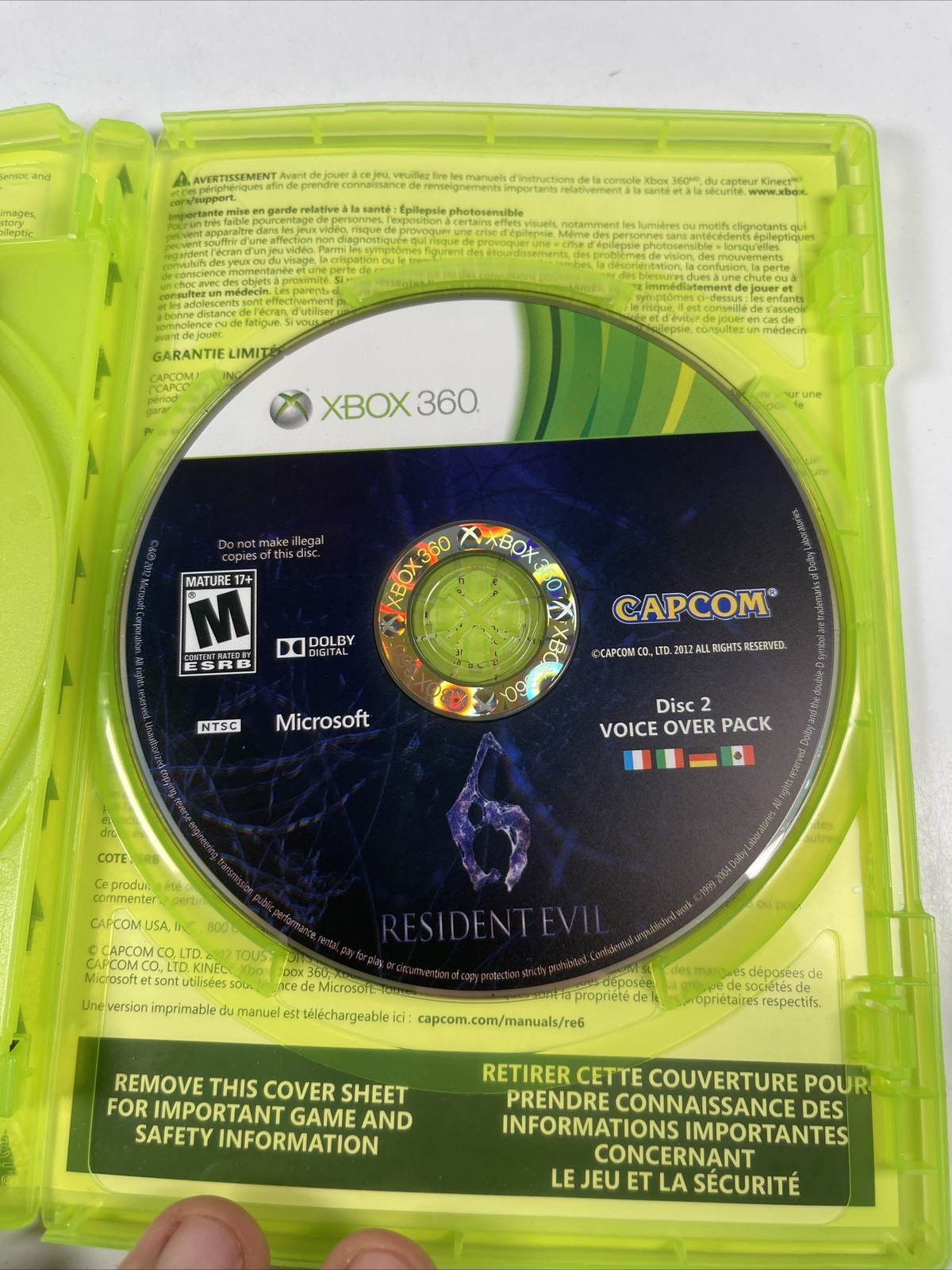 Resident Evil 6 Microsoft Xbox 360 2012 authentic complete 2 Disc Set Mint Discs