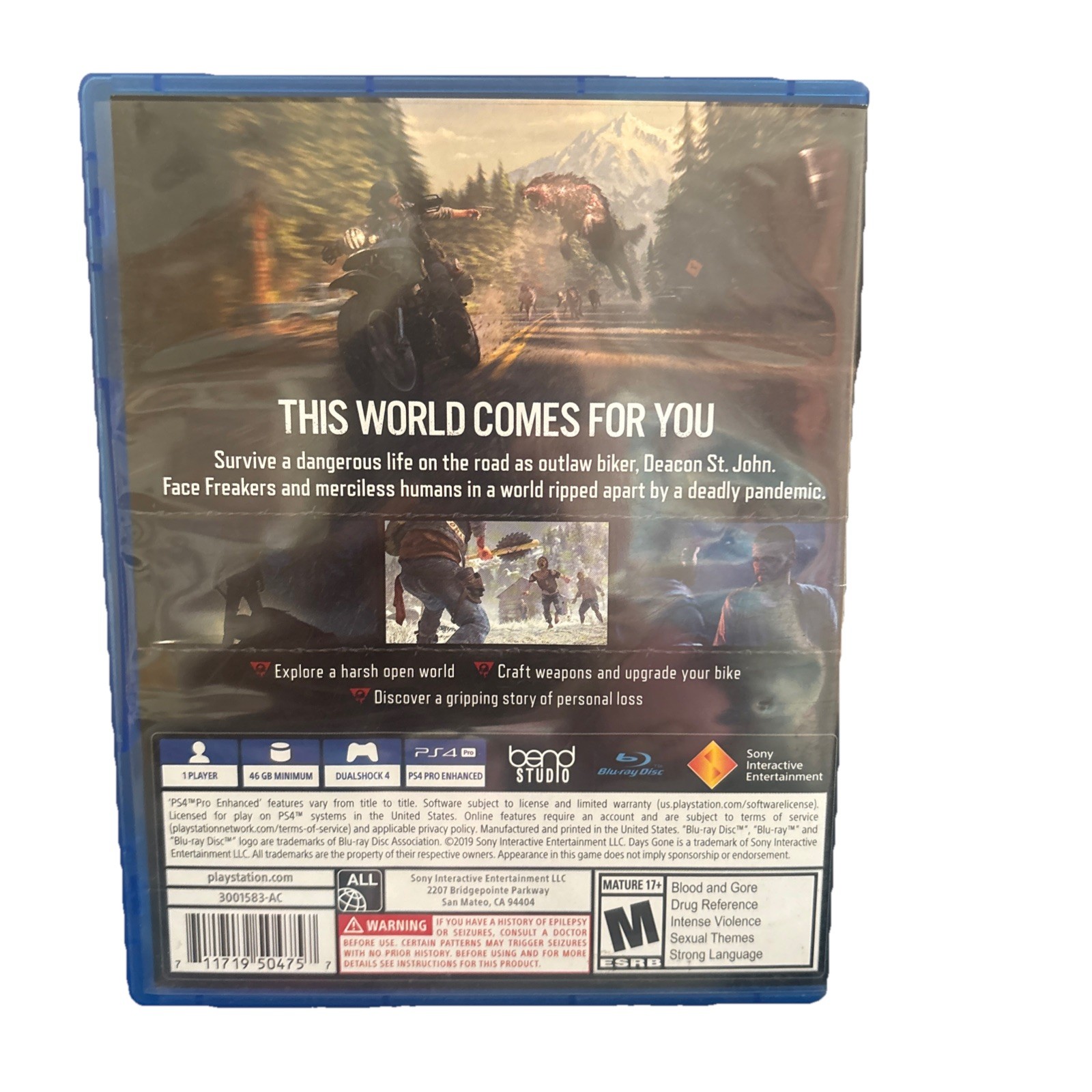 Days Gone (Sony PlayStation 4 / PS4) CIB Complete w/ Case & Game Disc
