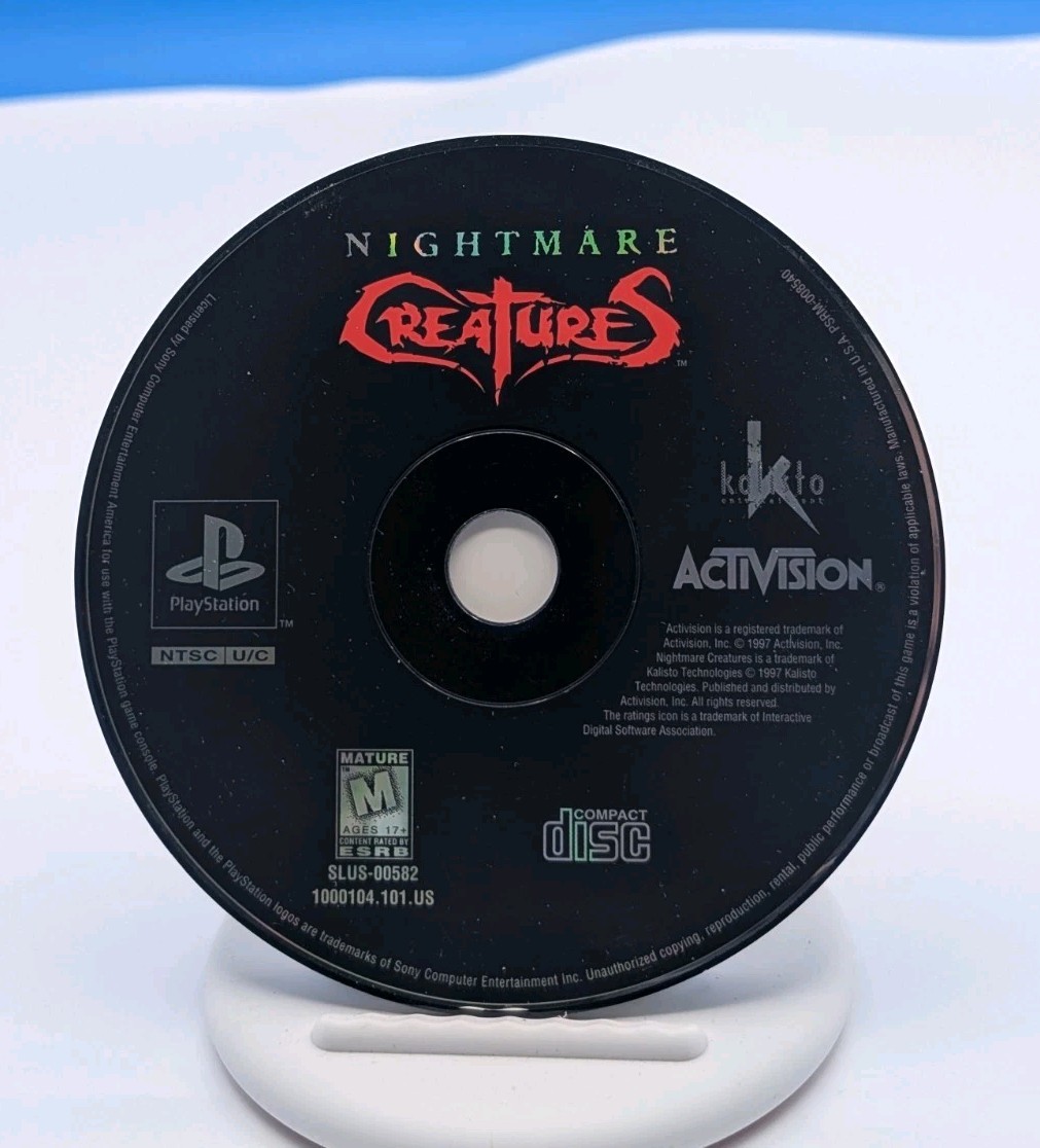 Nightmare Creatures Game & Artwork Only, No Manual, PS1 PlayStation 1, Tested