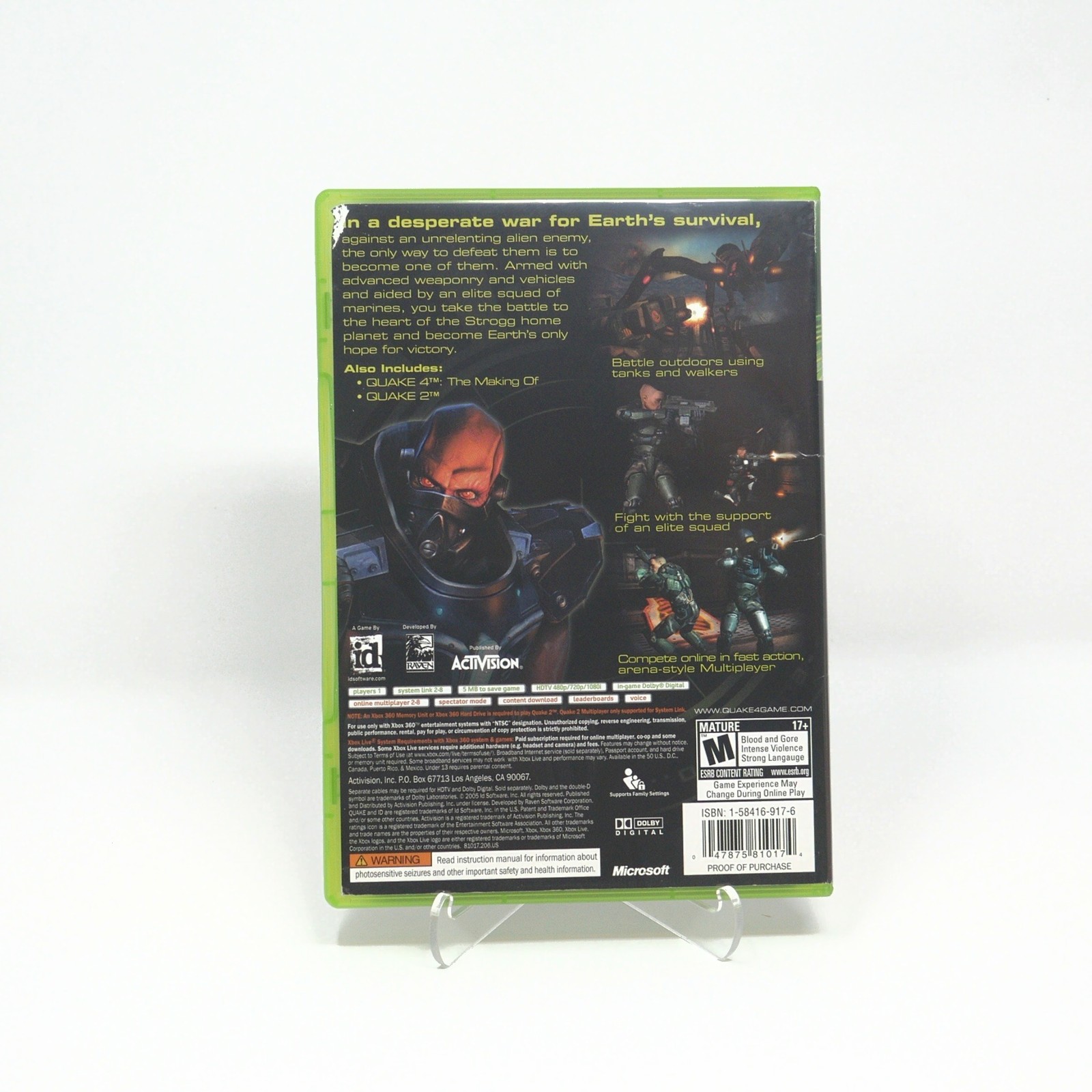 Quake 4 – CIB – Very Good Condition – Tested & Working – Xbox 360
