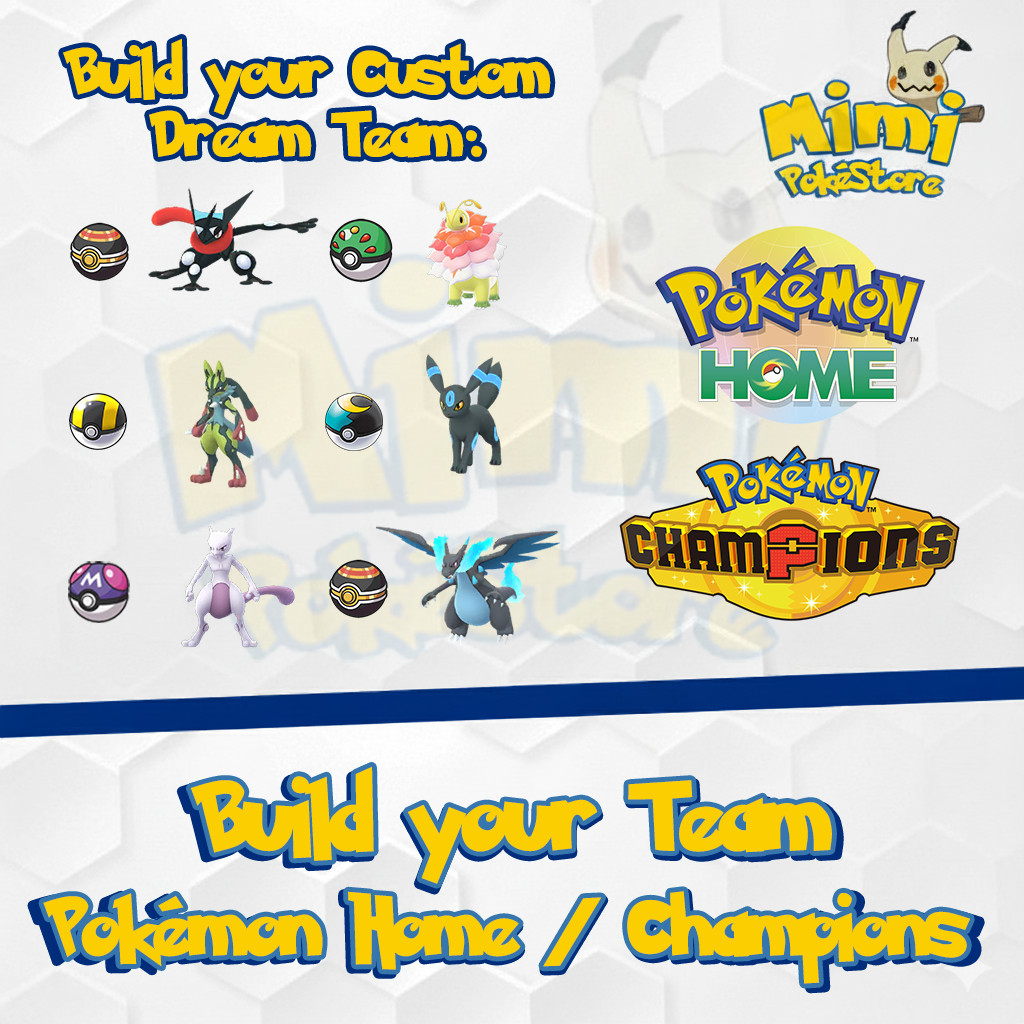 CUSTOM TEAM – 6 Pokemon Shiny, Competitive Legit – Pokémon Champions & Home