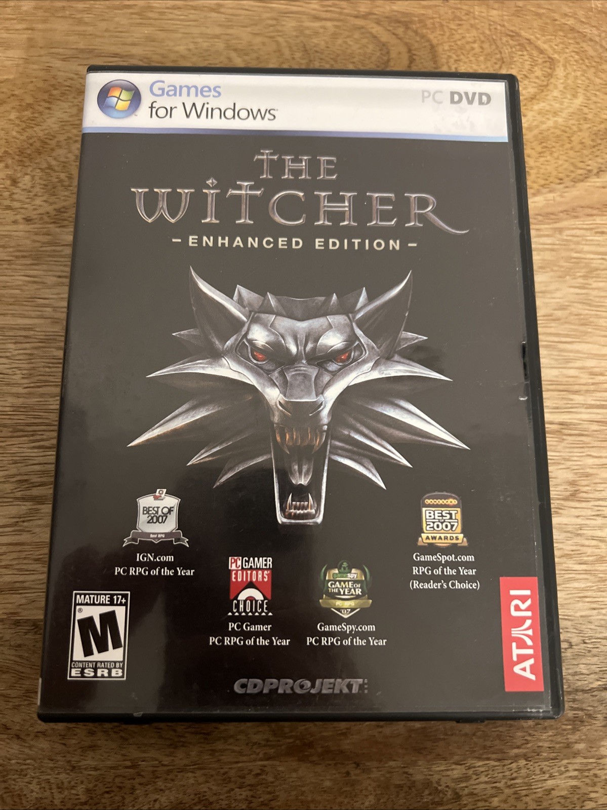 The Witcher Enchanted Edition Pc Cd-ROM M-Mature Atari 5-Disc Complete W/ Manual