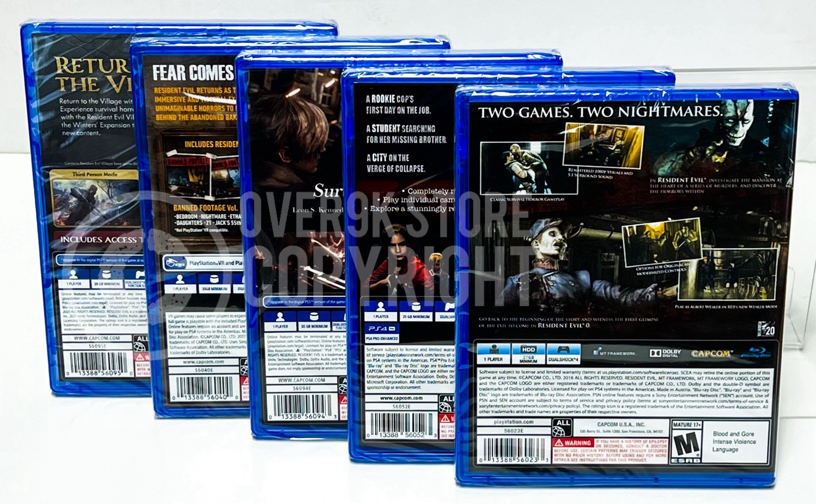Resident Evil Origins + 2 + 4 Remake + 7 + Village – PS4 – New | LOOSE DISC