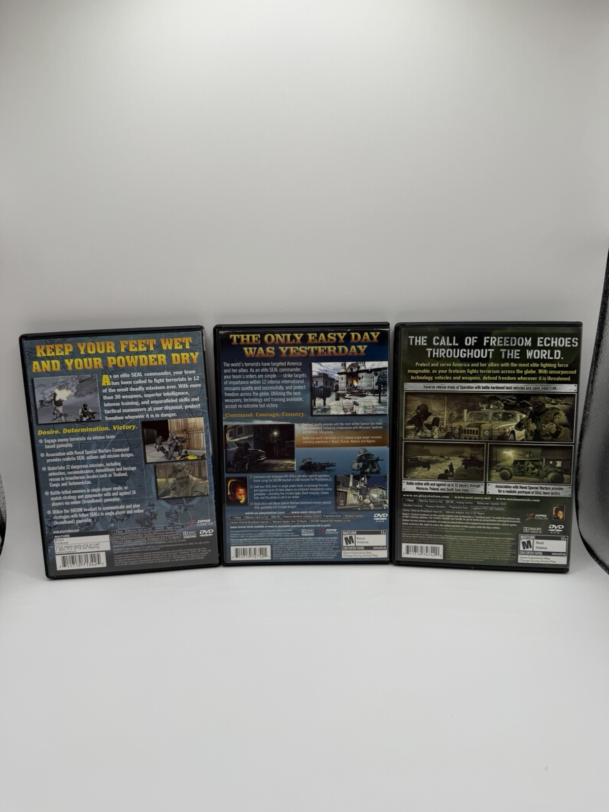 SOCOM: U.S. Navy SEALs Bundle – SOCOM 1, 2 , 3 PlayStation 2 PS2 CIB Tested