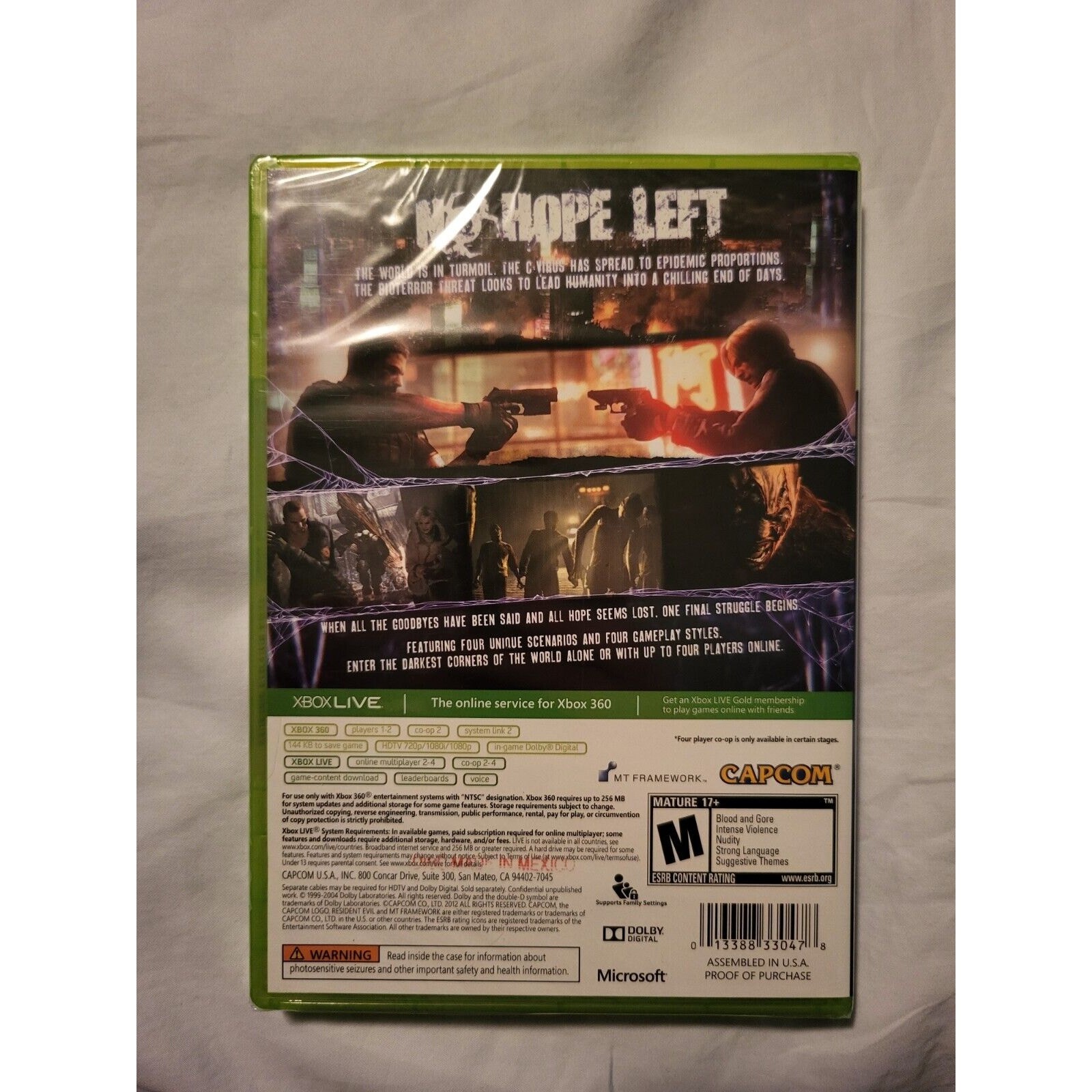 Resident Evil 6 (Microsoft Xbox 360, 2012) Brand New Sealed