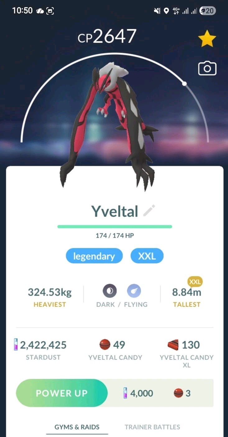 Yveltal ( XXL ) Pokemon Tr@de Ultra Friends / Registered Go