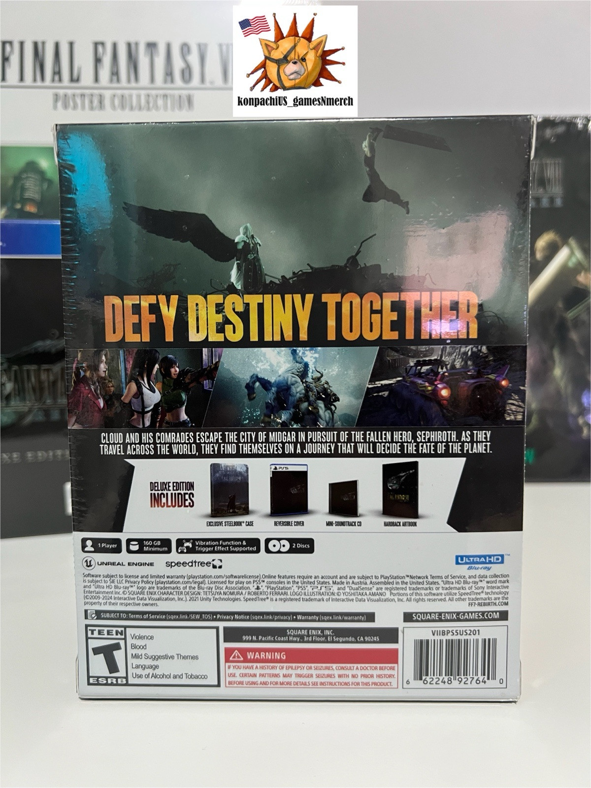 Final Fantasy 7 Remake Collection PS4, PS5 (Sold as bundle only) NEW (READ DESC)