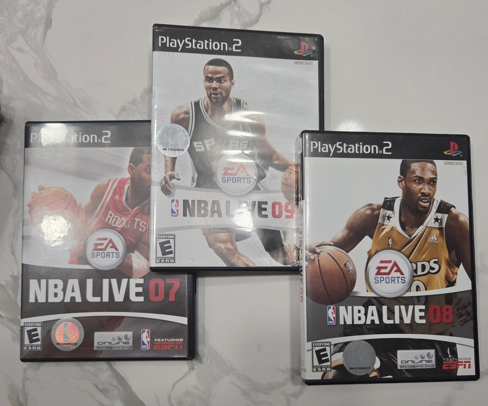 NBALive BUNDLE: 07, 08, 09 EA Sports PlayStation 2 Sports Basketball