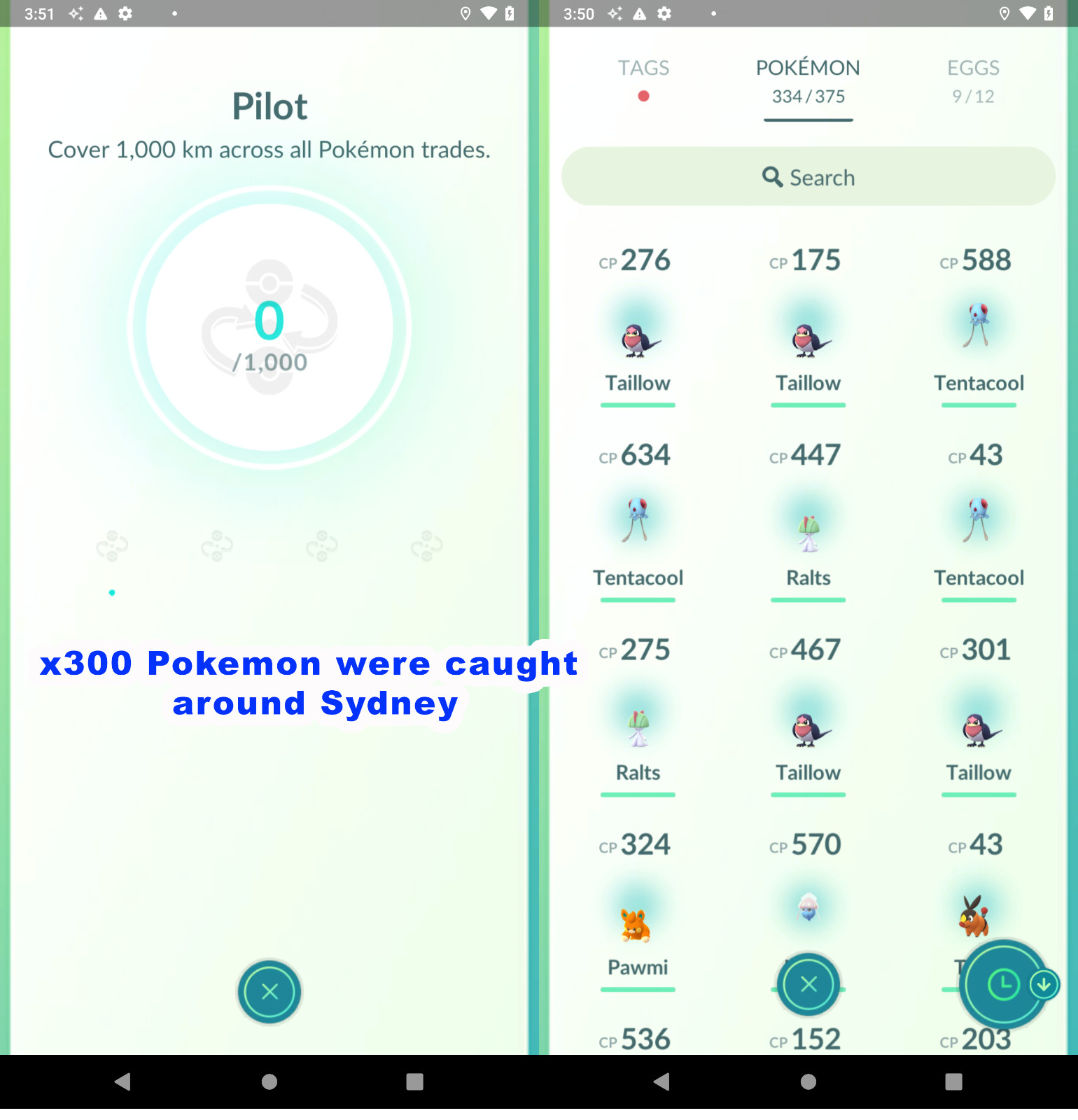 Pokemon Go – Platinum Medal – x300 Pokemon Region – Pilot Medals – Mini PTC