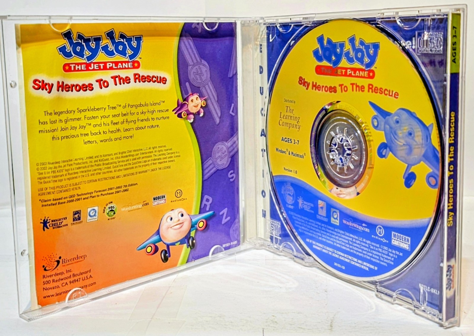 Jay Jay The Jet Plane : Sky Heroes To The Rescue Ages 3-7 PC CD Rom 2002 NICE !
