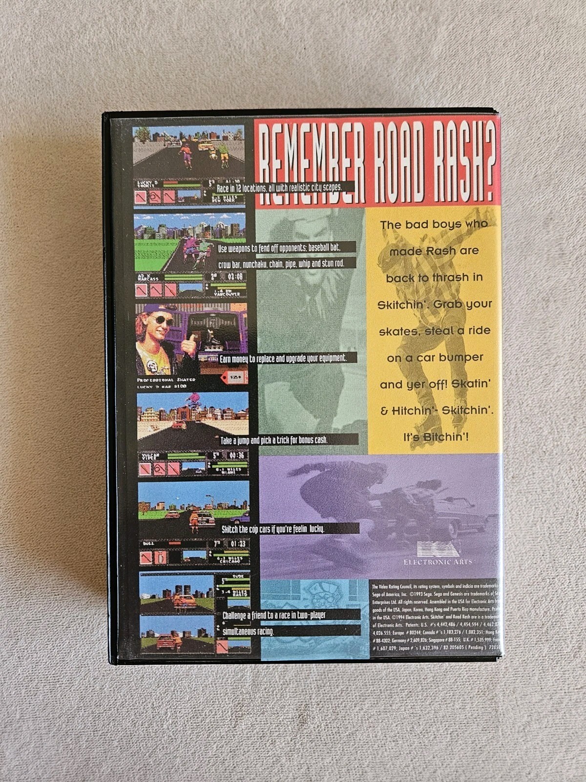 SKITCHIN SEGA GENESIS COMPLETE IN BOX W/ MINI CATALOG & REGISTRATION CARDS
