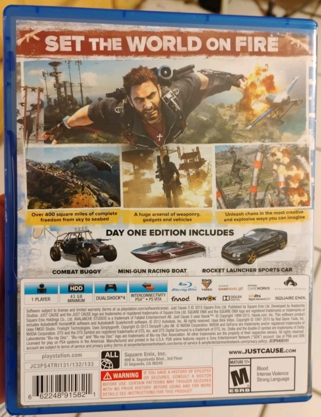 PS4 5Game Bundle Days Gone, Tomb Raider, God Of War, Borderlands, & Just Cause 3
