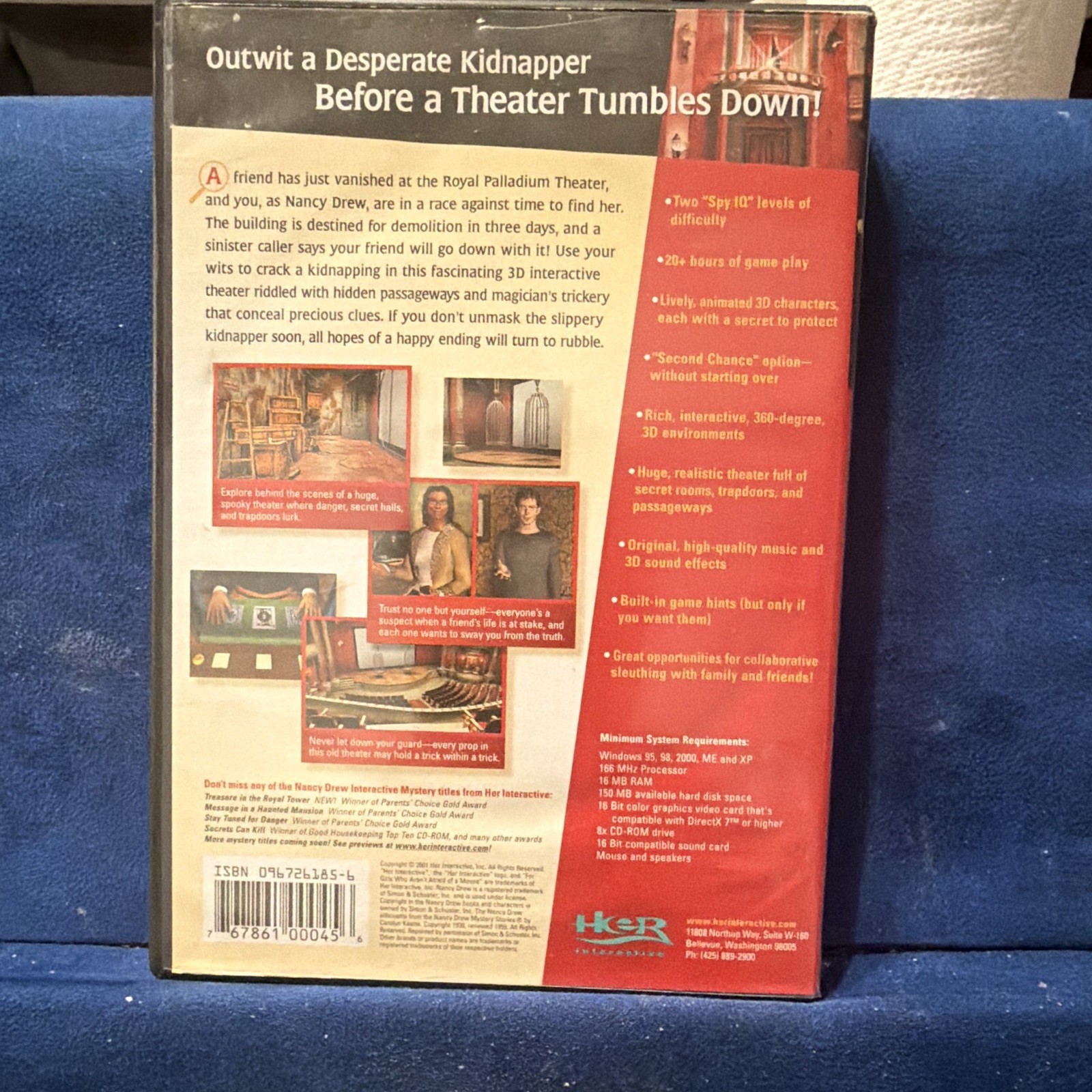 Her Interactive Nancy Drew: The Final Scene PC CD-ROM E Manual Included