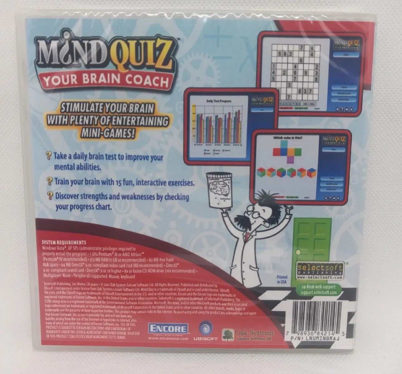 Mind Quiz: Your Brain CoachPC Game * Windows XP/Vista * Brand New & Sealed