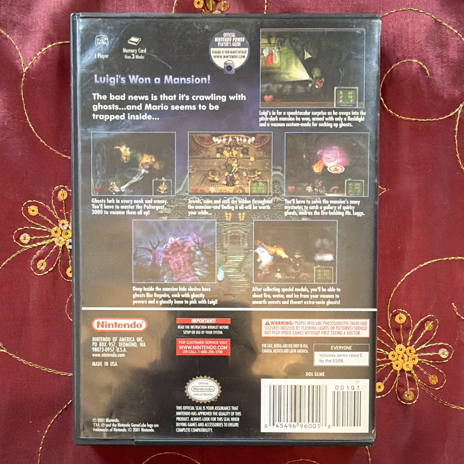 Luigi’s Mansion (Nintendo GameCube, 2001) CIB w/ Manual, NTSC-U/C, Tested, Works
