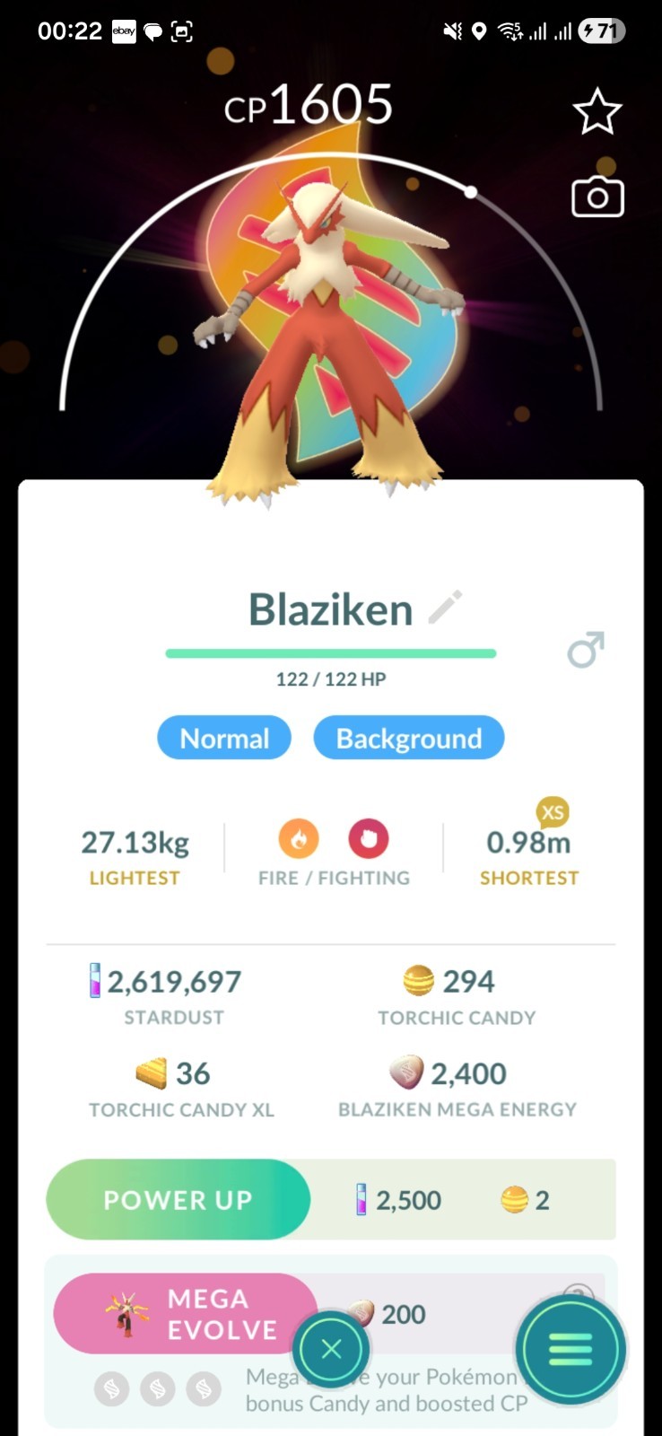 Mega Blaziken ( Special Mega BG ) Pokemon Trading Go