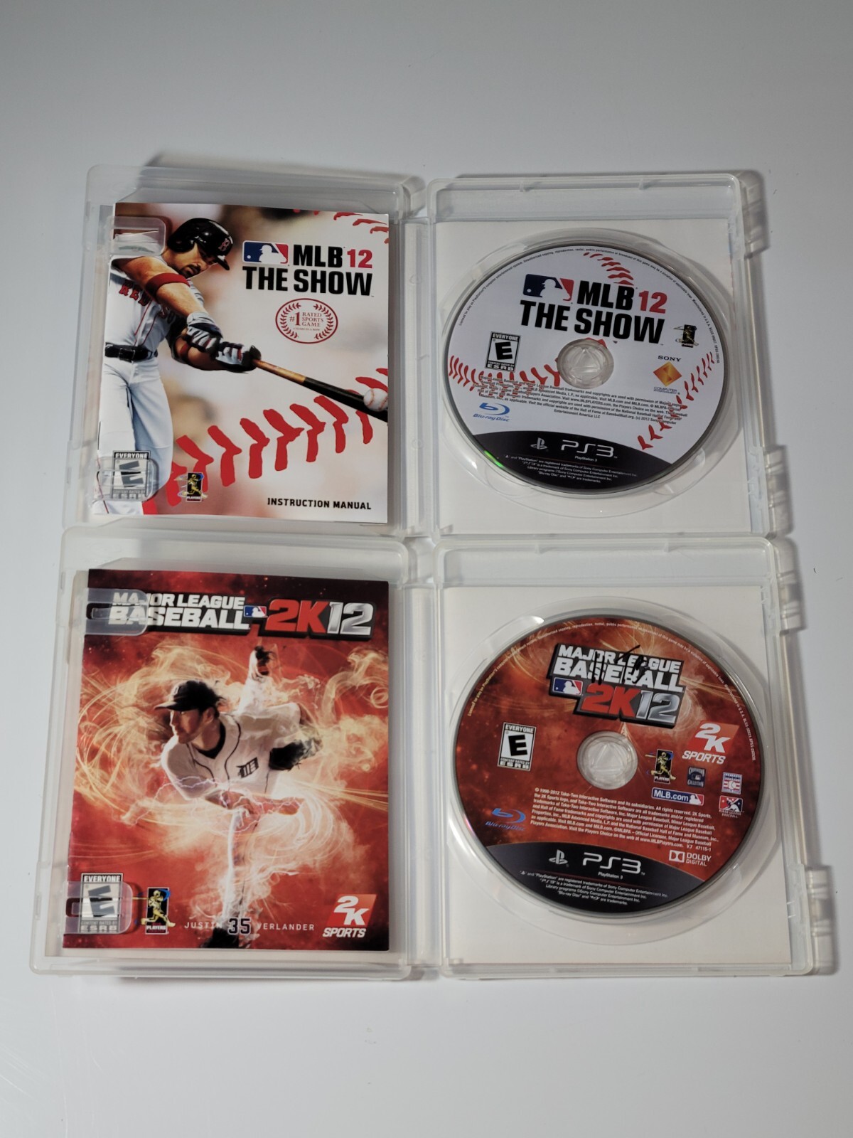 Lot PS3 MLB The Show 10 11 12 Major League Baseball 2k12 Bundle PlayStation 3