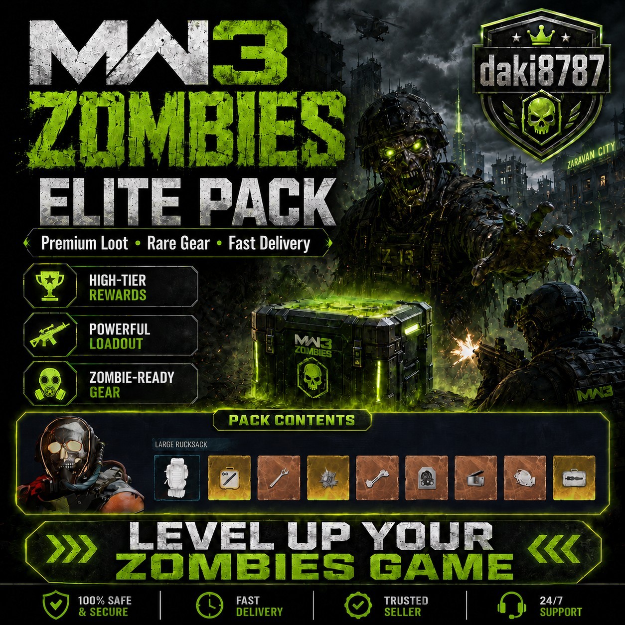 🏅 MW3 – MWZ – COD – Zombies Elite / Tombstone Pack
