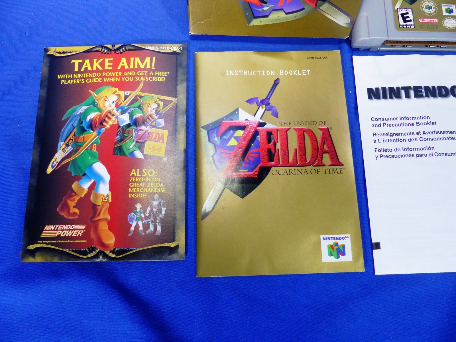 N64 Legend of Zelda Ocarina of Time Complete CIB Box stored since purchased