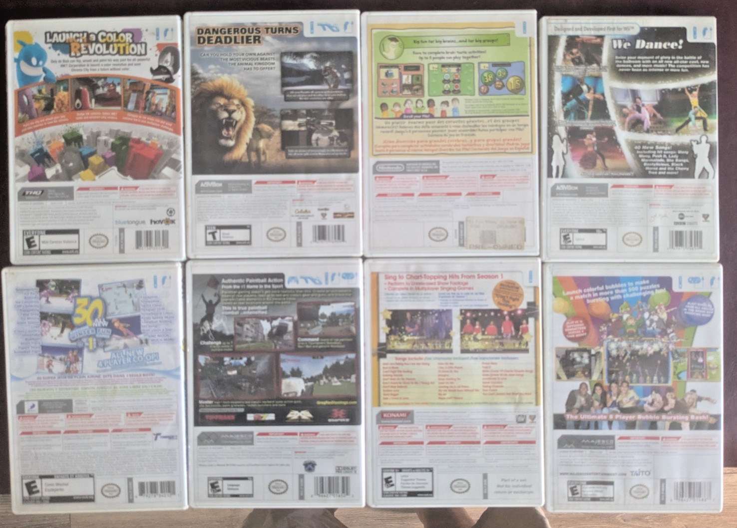 Nintendo Wii Video Games Pre-Owned lot of 8
