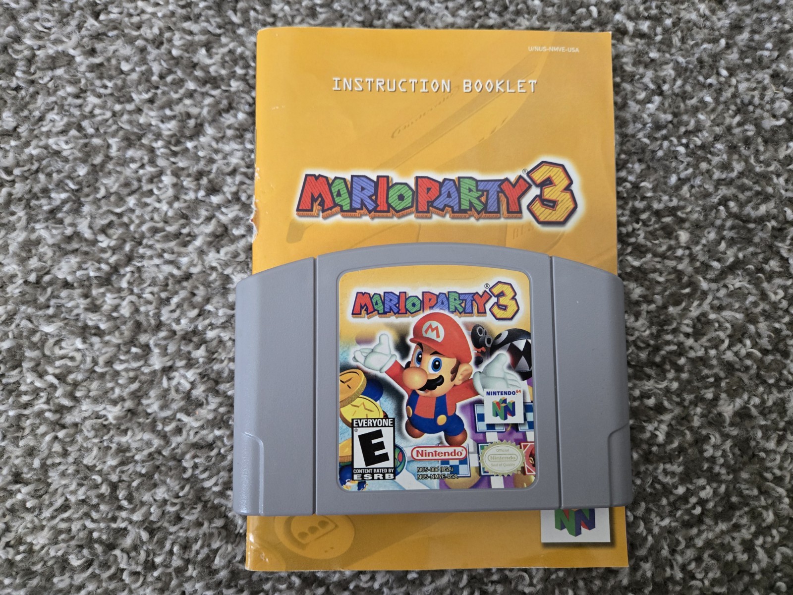 Mario Party 3 (Nintendo 64, 2001) N64 Authentic Cartridge With Manual & Tested