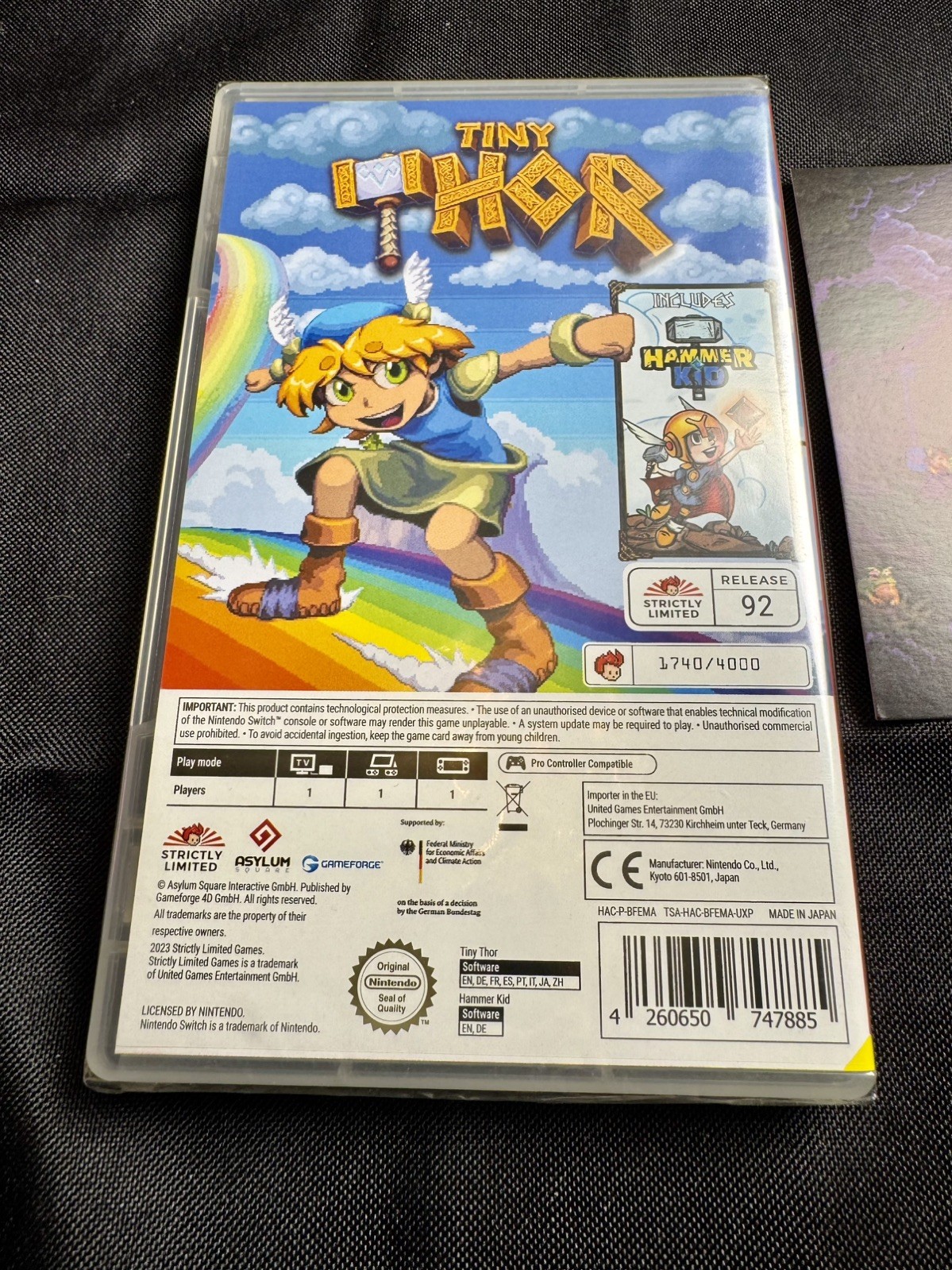 Tiny Thor Nintendo Switch Strictly Limited #92 Sealed #1740/4000 NEW