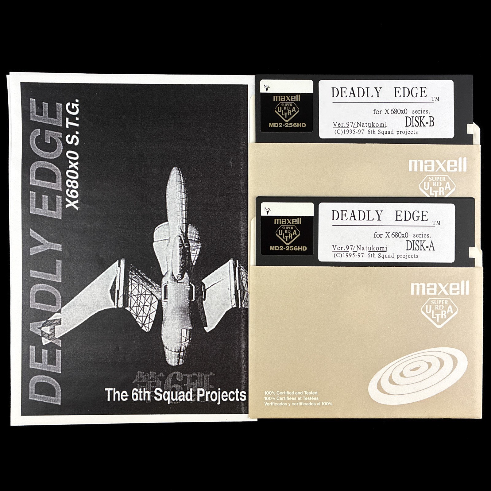 1997 6th Squad DEADLY EDGE STG Shoot ‘Em Up Shooter Doujin X68000 Game TESTED