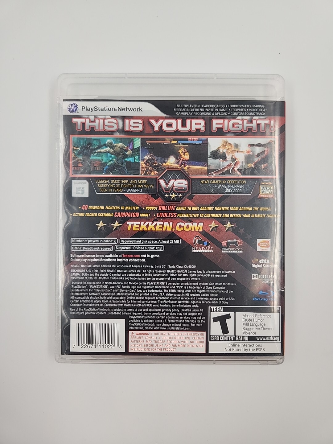 Tekken 6 PS3 PlayStation 3 Complete CIB