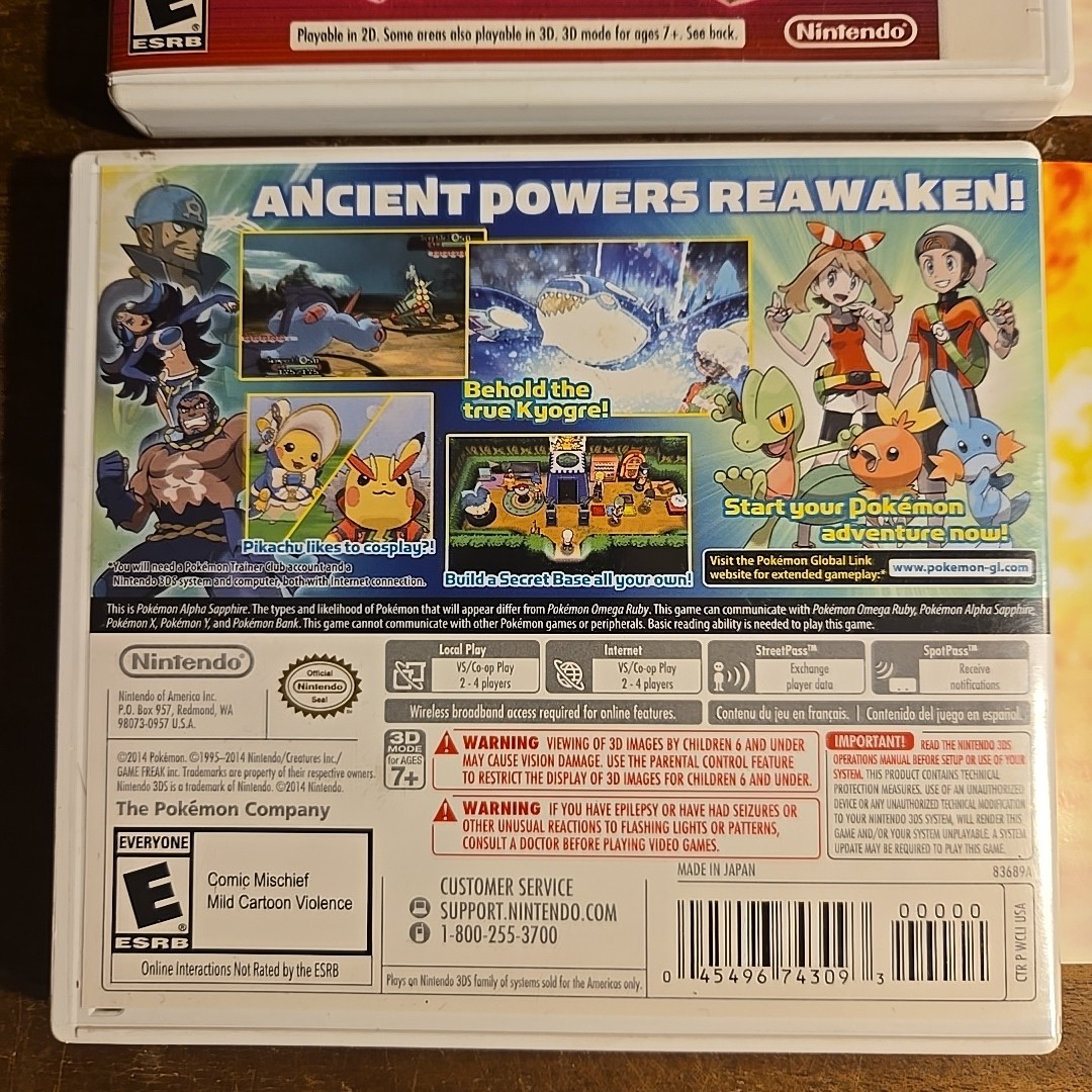 Pokemon Omega Ruby & Alpha Sapphire – BONUS Variant – W/ Bonus Insert -NO GAME