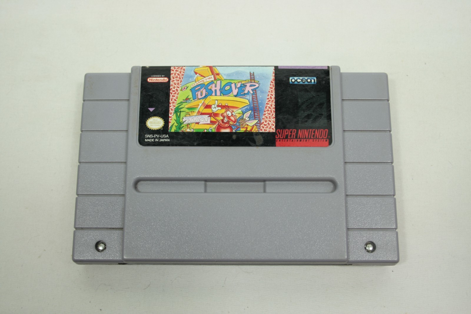 PushOver SNES Authentic Game Super Nintendo Entertainment System 1991 SHIPS FAST