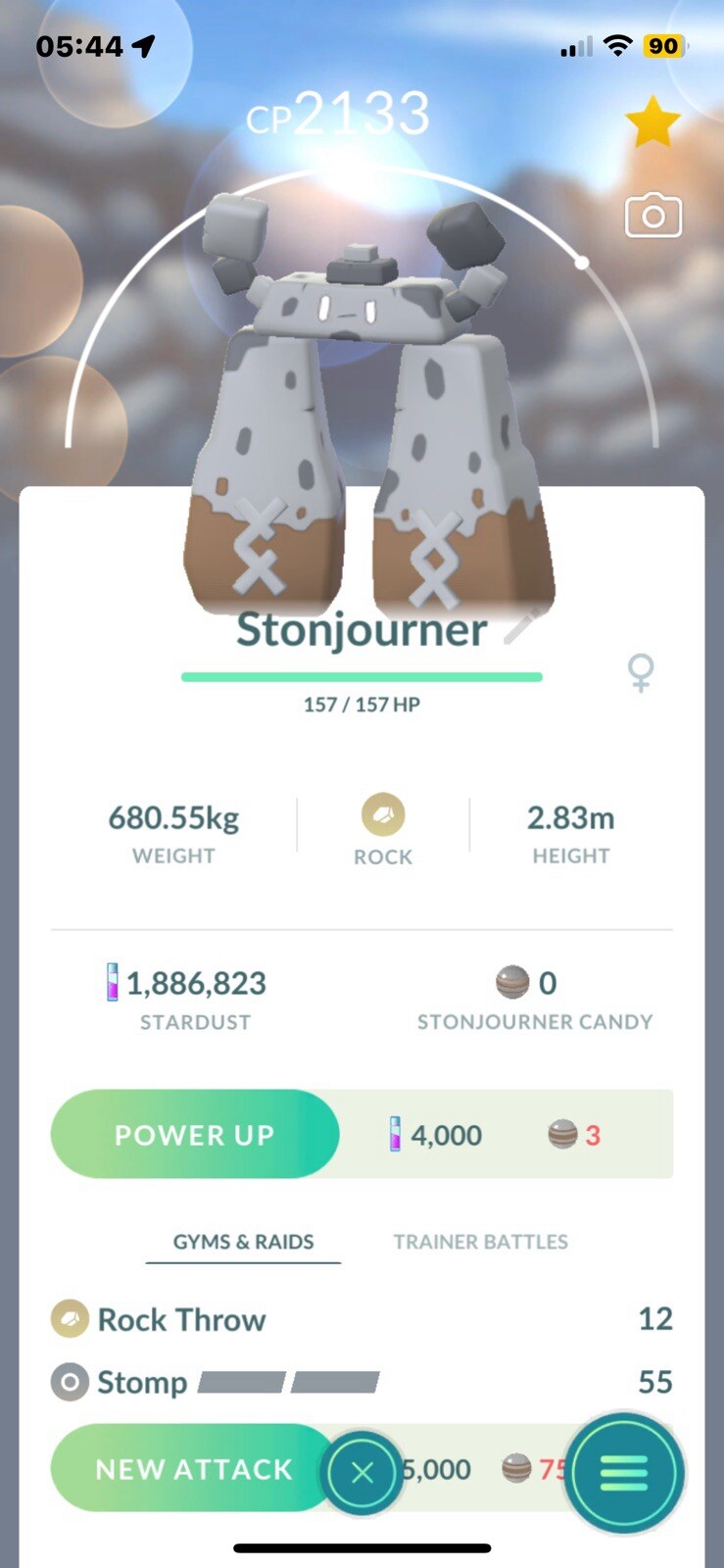 ⭐️Pokemon Go ⭐️#874 StonJourner*NEW REGIONAL**UK Exclusive***