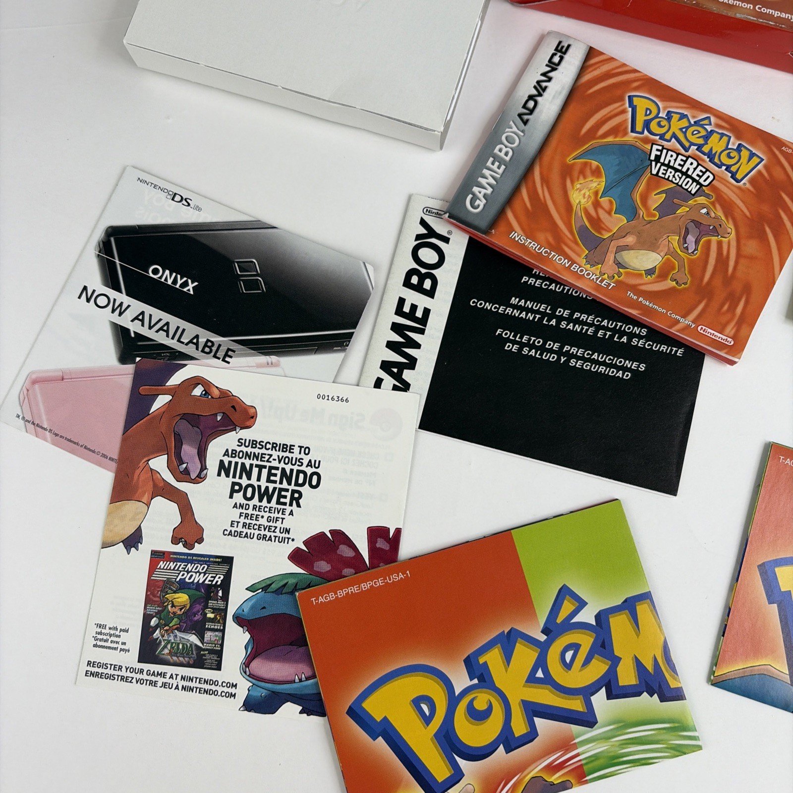 NICE Authentic Pokemon FireRed & LeafGreen COMPLETE Box Game Boy Advance GBA CIB