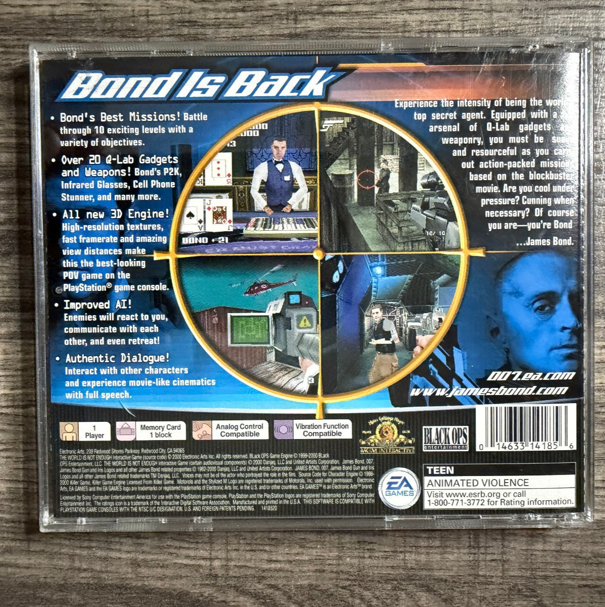 The World is Not Enough – Sony PS1 – EA Games – Acceptable Condition