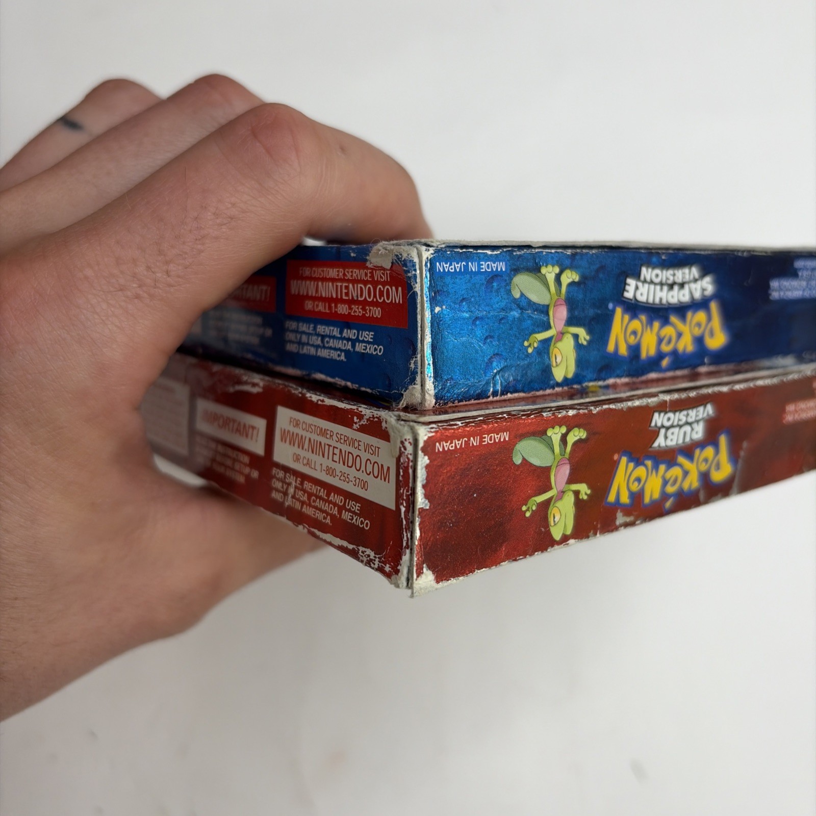 Pokemon Ruby & Sapphire Gameboy Advance AUTHENTIC Complete in Box CIB Cards