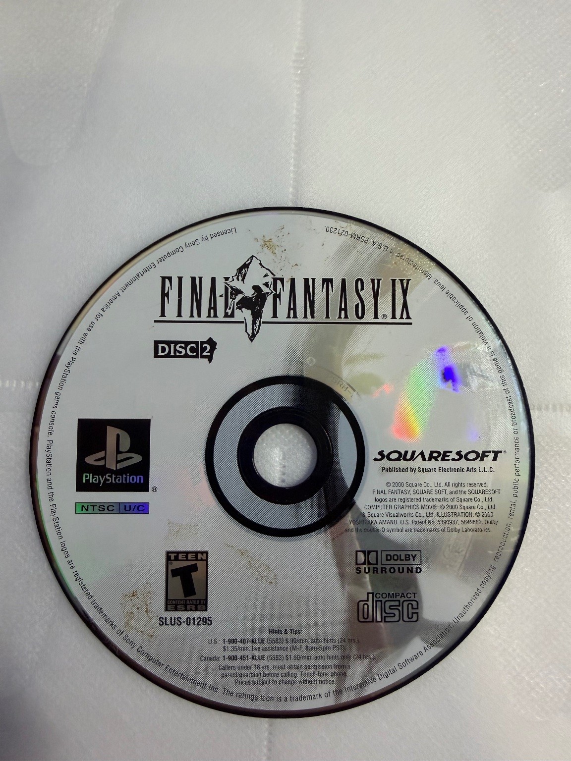 FINAL FANTASY IX PlayStation RPG Video Game Classic JRPG Disc 2
