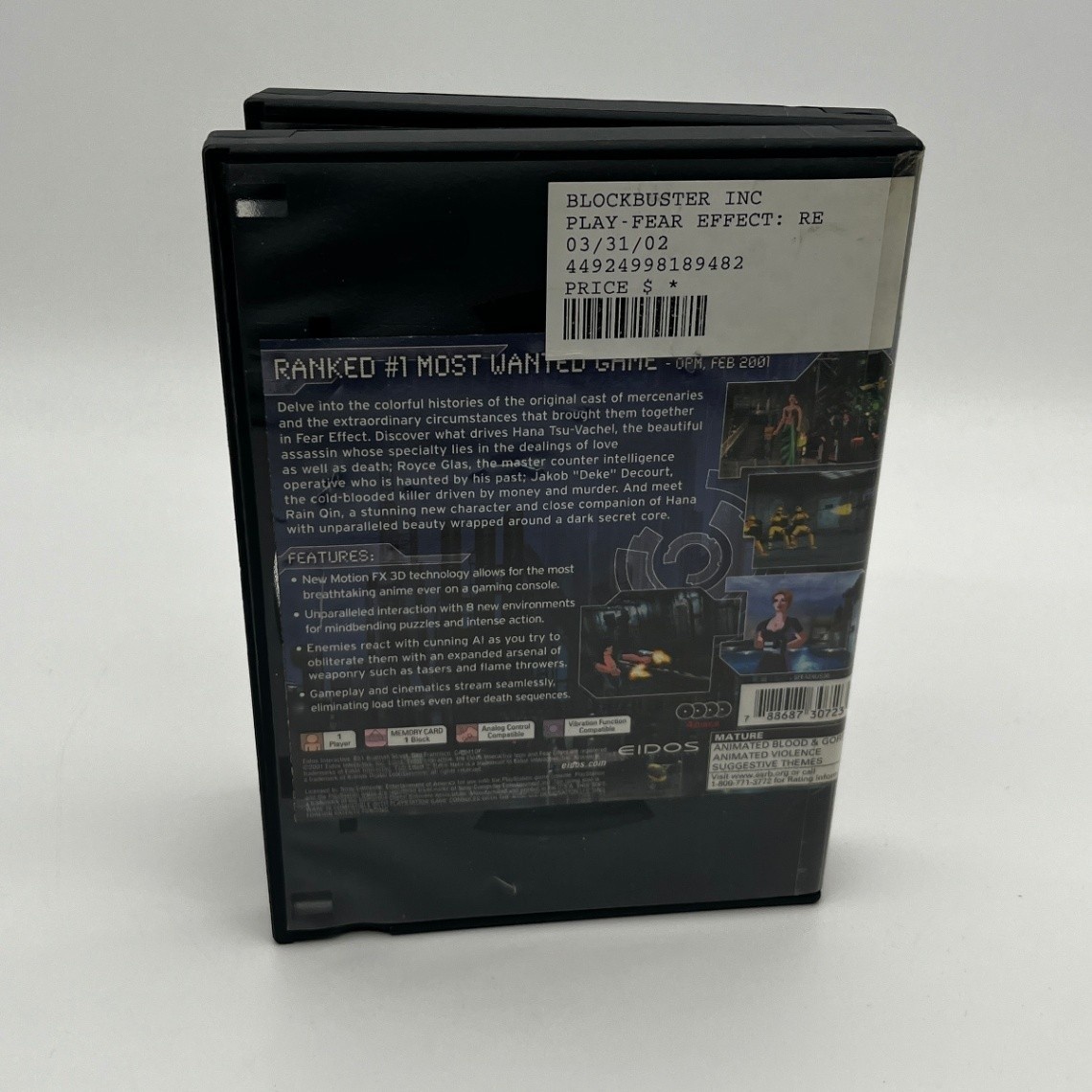 Fear Effect 2 Retro Helix PlayStation PS1 Authentic Tested No Manual