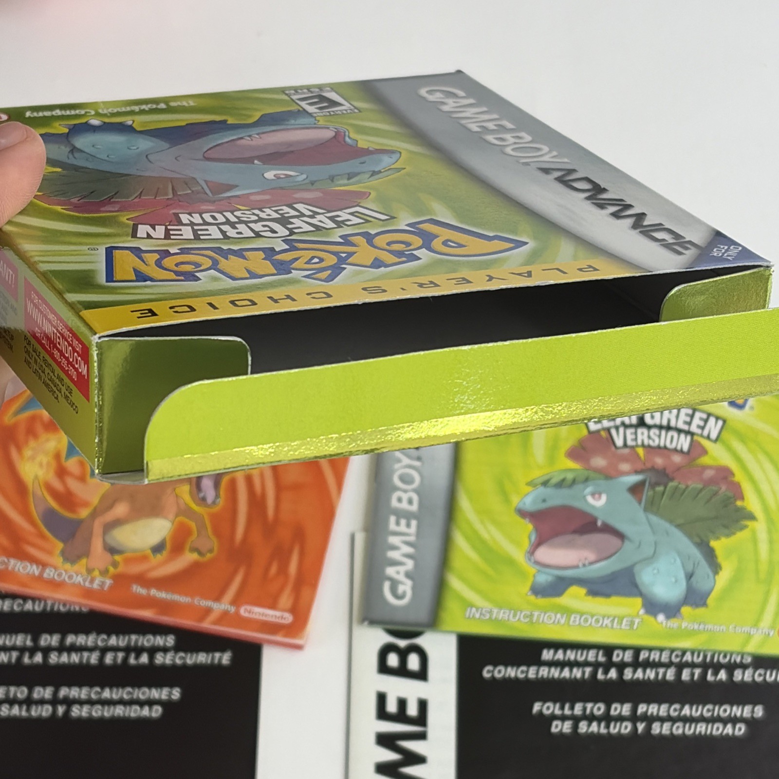 NICE Authentic Pokemon FireRed & LeafGreen COMPLETE Box Game Boy Advance GBA CIB