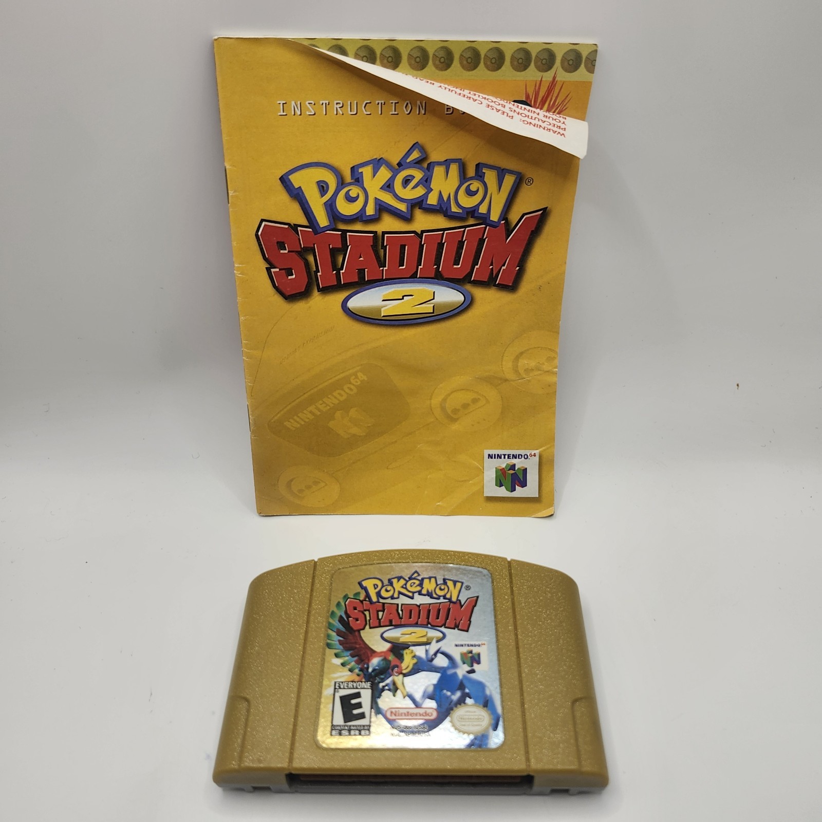 Pokemon Stadium 2 N64 NUS-006 (Nintendo 64, 2001) Game Cartridge + Manual TESTED