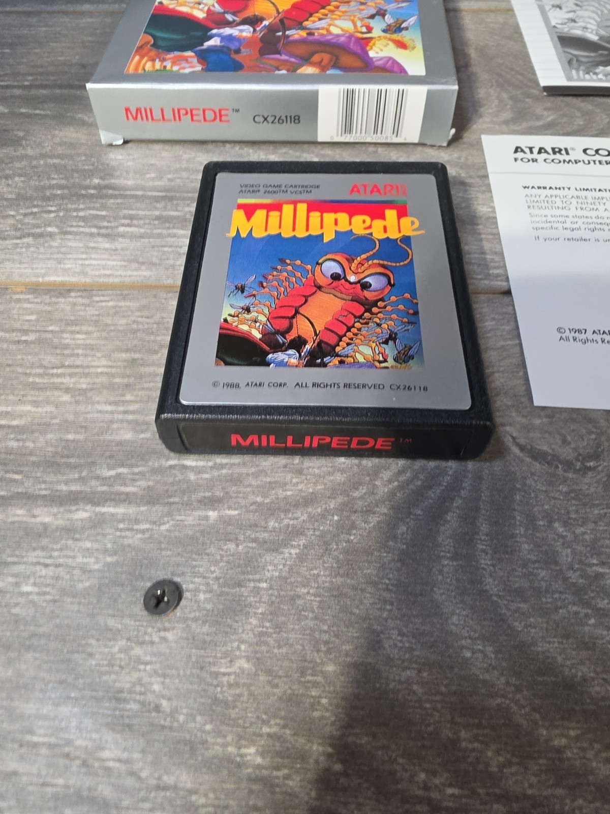 MILLIPEDE Video Game For ATARI 2600 Complete In Box CIB- Great Box- Tested