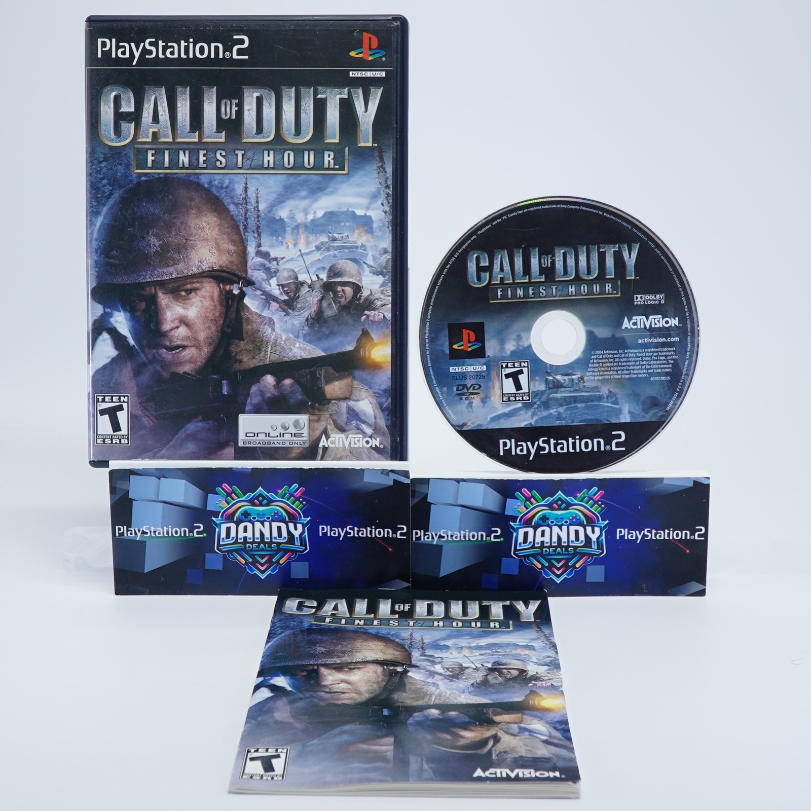 Call of Duty Finest Hour PS2 Black Label – CIB W/ Manual – Tested – PlayStation