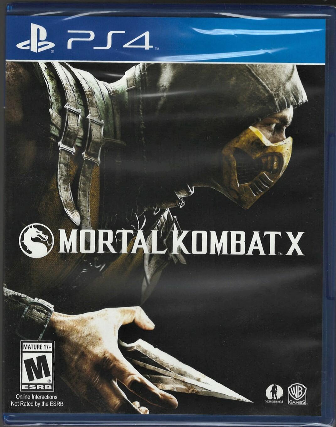 Mortal Kombat X PS4 (Brand New Factory Sealed US Version) PlayStation 4, PlaySta