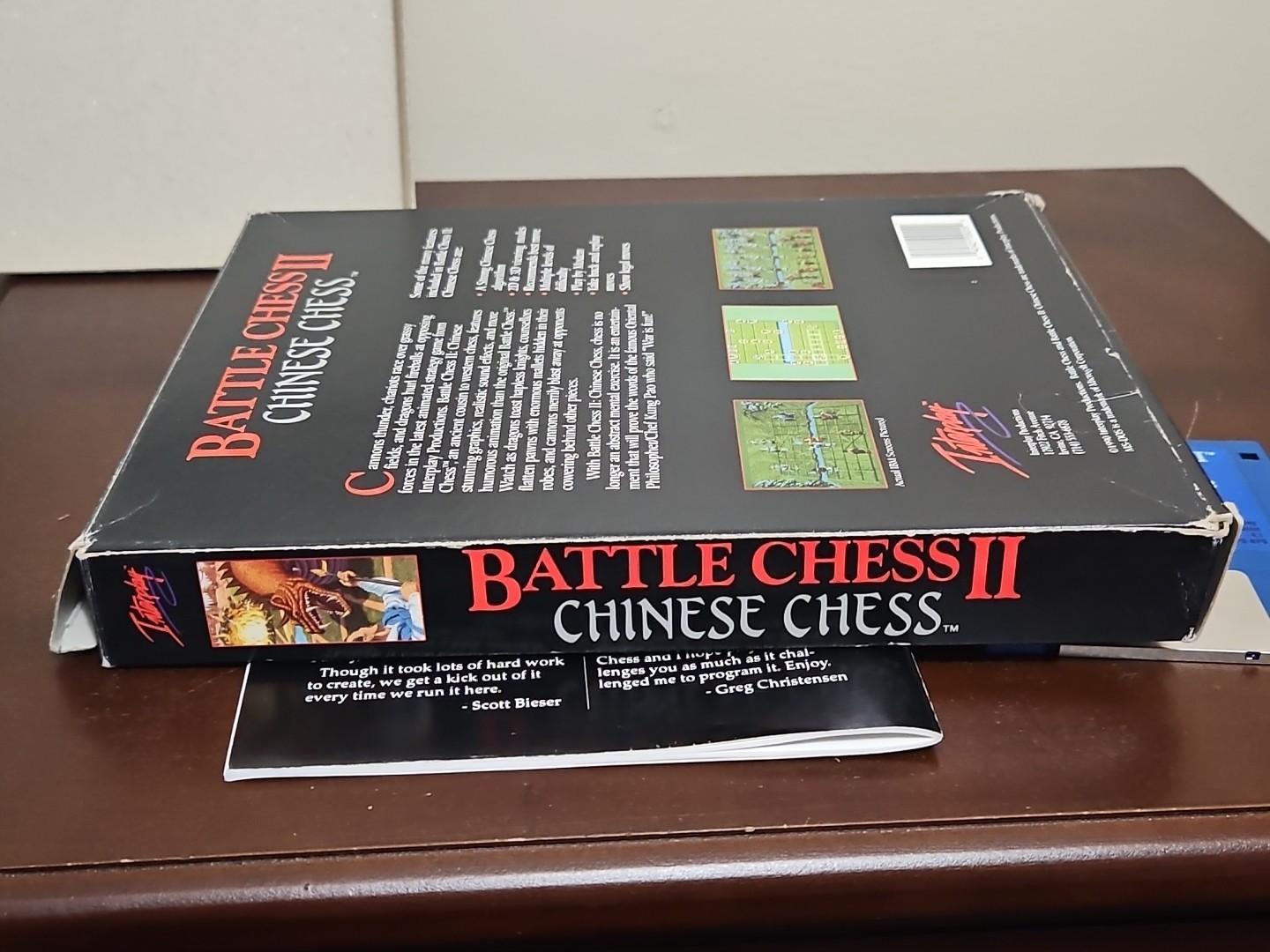 Battle Chess II Chinese Chess 1990 Interplay 3.5″ Floppy PC Game No Startup Disk