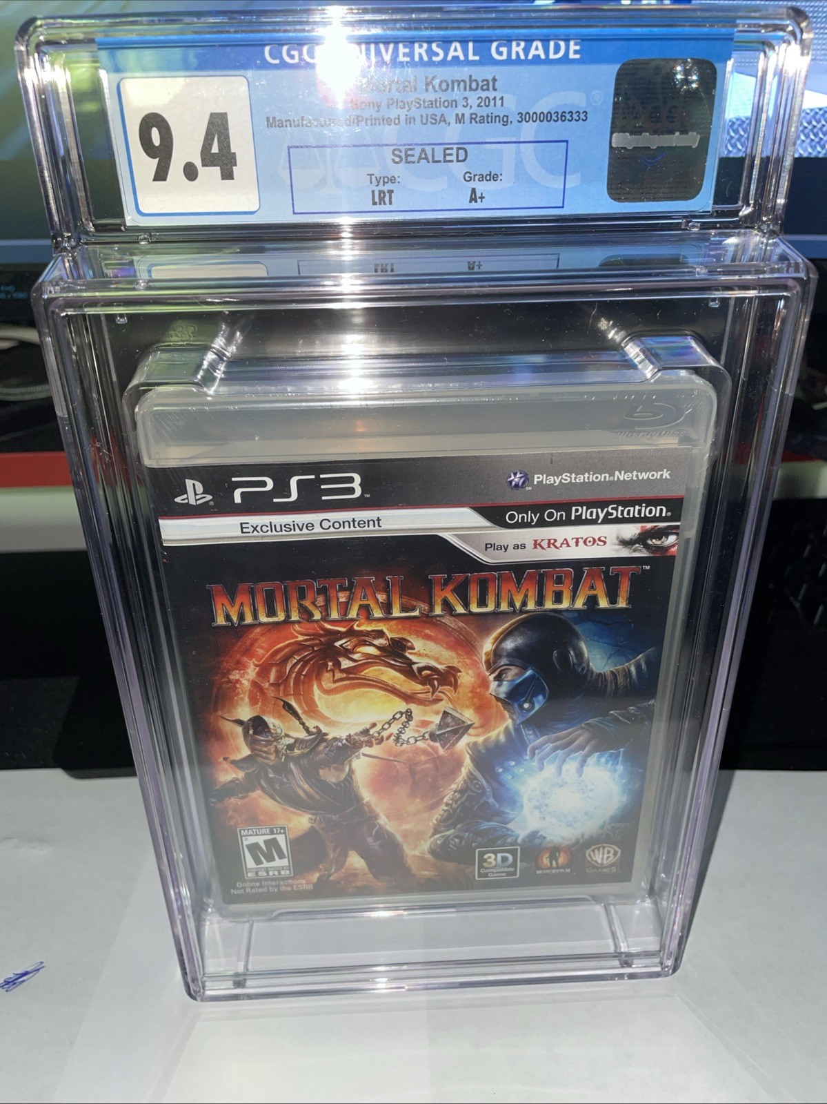 Mortal Kombat Komplete Edition PS3 CGC 9.4 Original Kratos Edition Graded