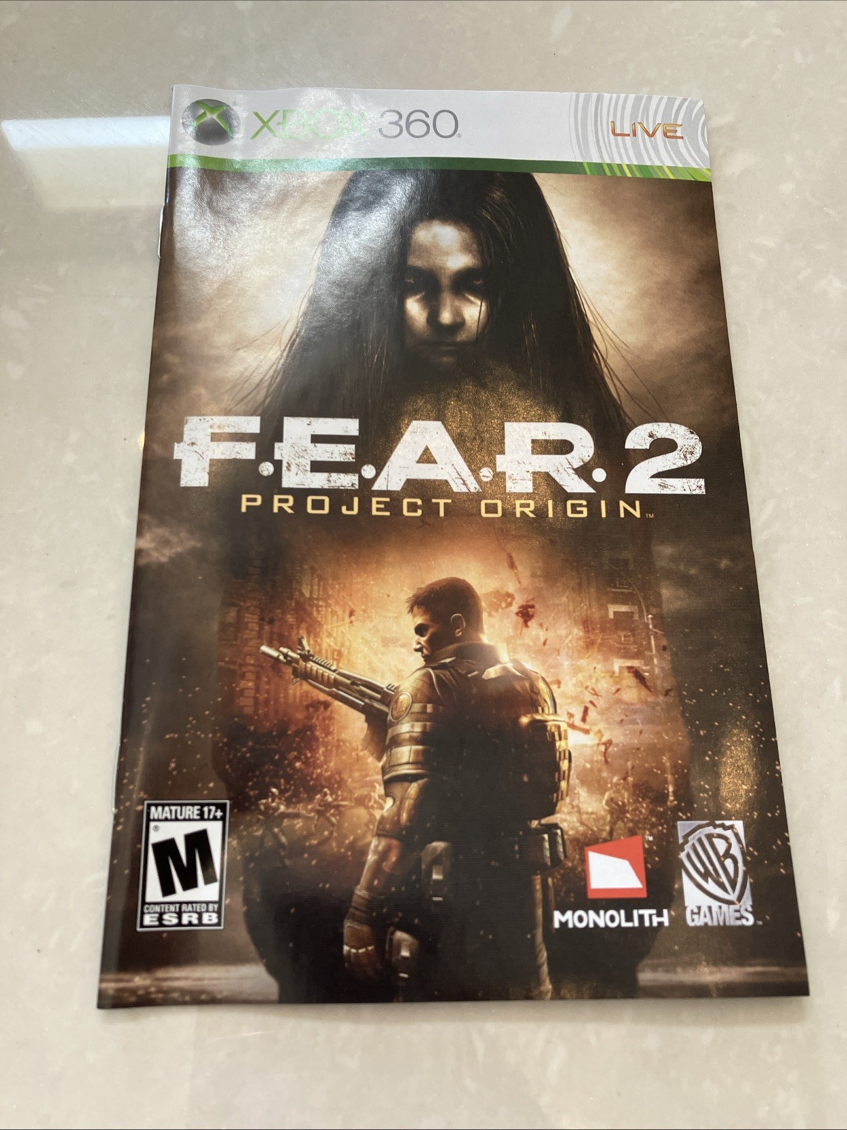 F.E.A.R. 2: Project Origin Xbox 360 CIB Complete w Manual & Slipcover Tested