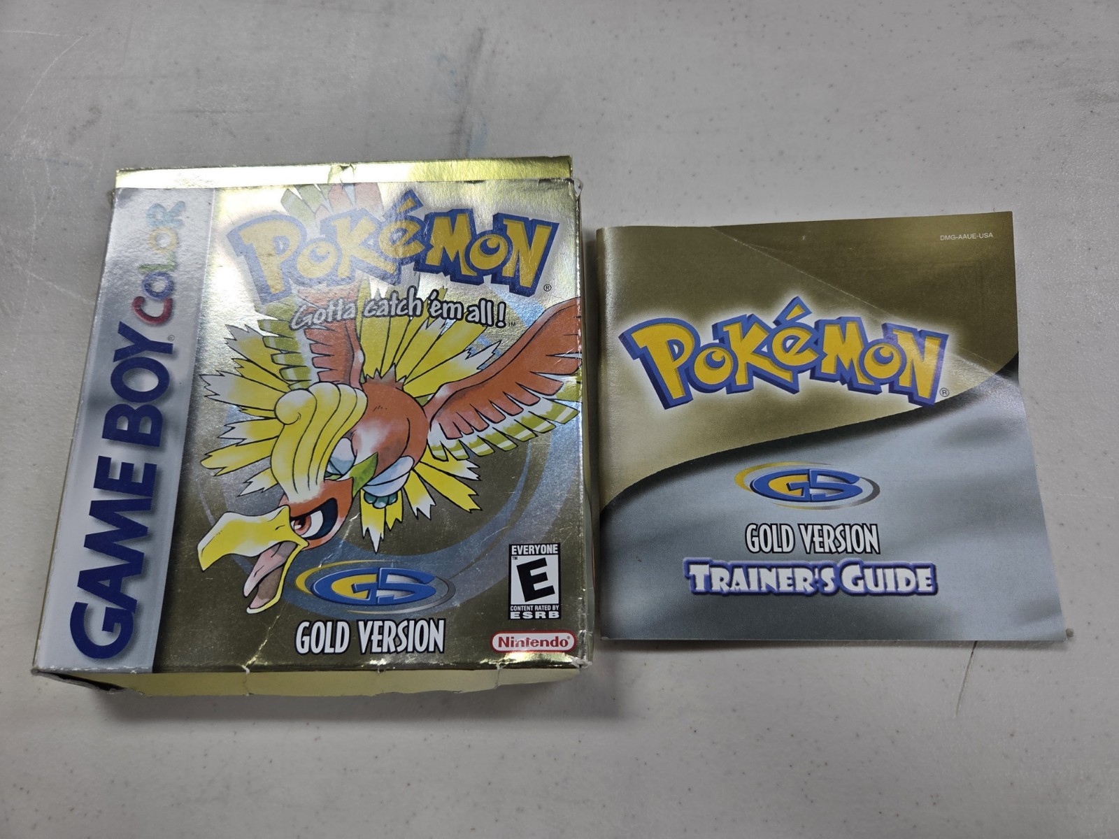 Nintendo Gameboy Pokemon Gold Box & Manual Only No Game SEE PHOTOS